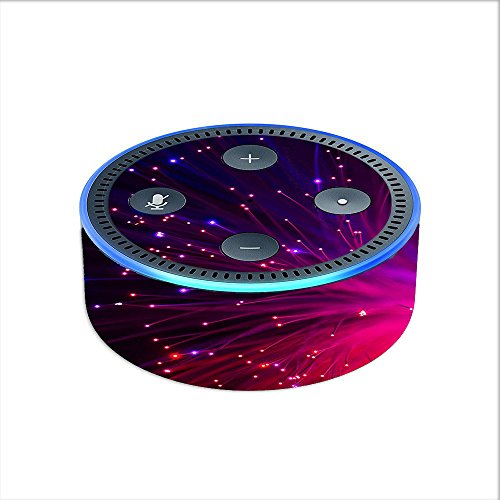 Skin-Decal-Vinyl-Wrap-for-Amazon-Echo-Dot-2-stickers-skins-cover-2nd-generation-Fiber-Optics-Red-Needles-Space