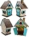 Mood Lab Fairy Garden House Miniature Believe Set of 4 pcs, Hand Painted Figurines & Accessories, Kit for Outdoor or Indoor Decor