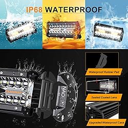 NAOEVO LED Light Bar Strobe Lights 7inch, 6 Modes