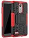 Yiakeng for LG K30 Case, LG Phoenix Plus Case,LG Premier Pro LTE Case, LG K10 2018 Case, Dual Layer Shockproof Wallet Slim Protective with Kickstand Hard Phone Cover (Red)