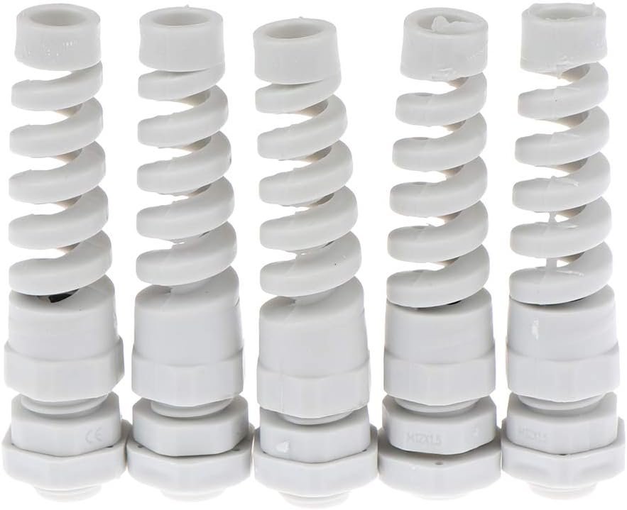 CHENLIGHT 5Pcs Waterproof M12/M16/M18/M20 cable gland connector plastic flex protector