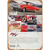 Supvivi New Tin Sign Iron Retro Dodge Coronet R/TES Vintage 8×12 inch for Bar Café Hotel Office Bedroom Garden