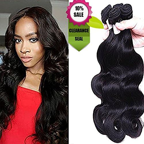 Shengmeiyuan Beauty Show 8-30inches Grade 6A Unprocessed Brazilian Body Wave Virgin Hair 4 Bundles Rosa Hair Products Human Hair Weave Extensions Natural Black Color(12 14 16 18)