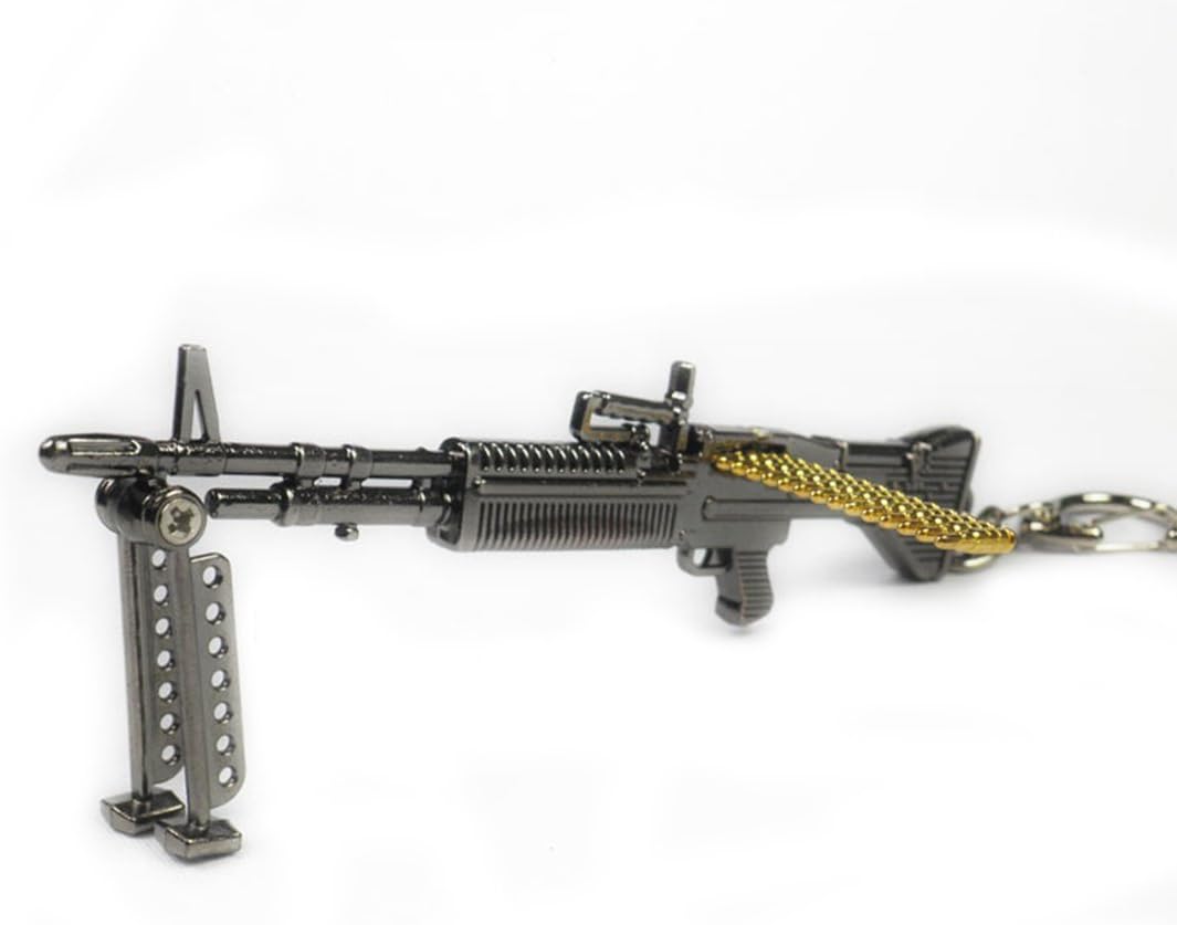 Call of Duty M60 Generalpurpose Machine Gun with Bullet Magazine Keychain Cross Fire Model
