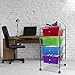 Sorbus 4 Drawer Organizer Rolling Cart -Features Storage Bins on Wheels-Great Organizer Cart for Home, Office, Classroom, Teaching Supplies and More (Multi-Color)