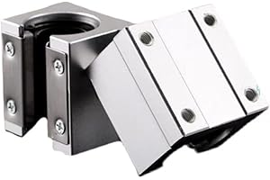 Coavoo SBR25UU Bearing Blocks, 2Pcs 25mm Open Sliding Ball Bearing Block for SBR25 Linear Motion Shaft Guides Slide Rails as CNC Linear Rail Kit