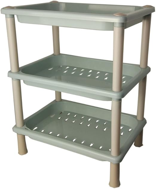 Haokang Plastic Shelf Bathroom Storage Shelves 3 Tier