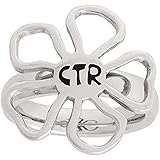 CTR Ring SalesJ115 Size 5-9.5 Stainless Steel Diva Flower Ring Mormon One Moment In Time LDS CTR
