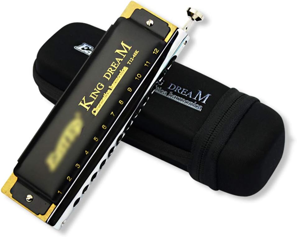 Harmonica Musical Instruments & DJ 12 Hole Chromatic Scale C Tune Professional Playing Adult Beginner Self-study Gift Wind Instruments (Color : 12 holes 48 sounds)