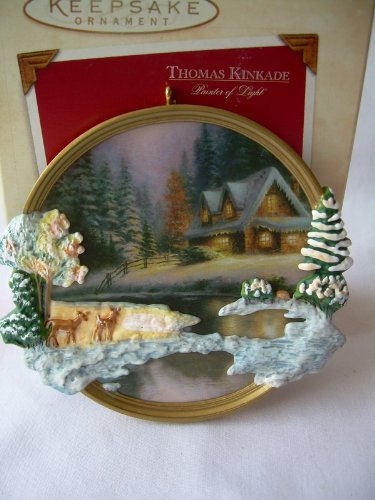 1 X 2002 Hallmark Ornament Thomas Kinkade, Painter of Light Deer Creek Cottage
