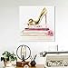 Gold Shoe and Fashion Books by Oliver Gal | Contemporary Premium Canvas Art Print. The Fashion Wall Art Decor Collection. 12x12 inch, Pink
