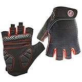 HuwaiH Bike Gloves Gel Pad Shock-Absorbing | Anti-Slip Outdoor Sports Riding Working Half Fingers Cycling Gloves Short Mountain Bicycle Motorcycle Gloves