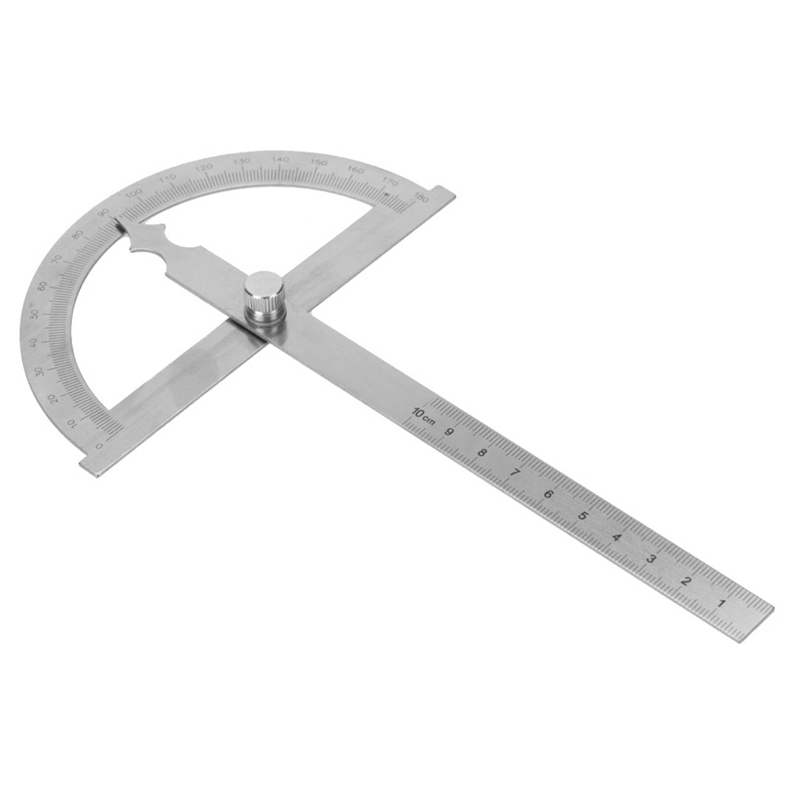 0-180 Degree Stainless Steel Protractor Goniometer Angle Finder Gauge with 15cm Ruler(120 * 150mm)