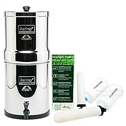 See Big Berkey Water Filter System With 2 9-Inch White Ceramic Filters and 2 PF-4 Fluoride Filters Details