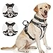 WINSEE Tactical Dog Harness and Collar with Backpack, Saddle Bag, Rucksack with 3X Metal Buckle, Working Pet MOLLE Vest with Handle & Loop Panel, No Pull Training Military Harness with Leash Clip