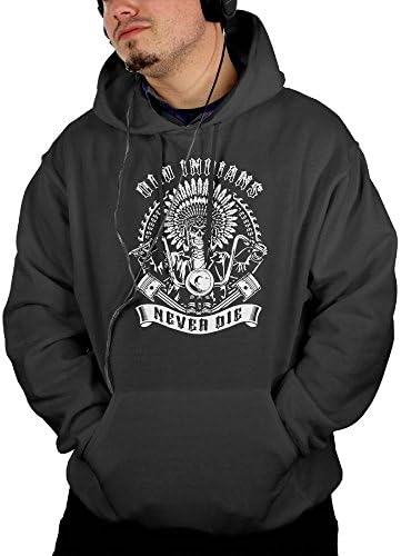 Men's Classic Fashion Old Indians Never Die For Biker Adult Sweatshirt