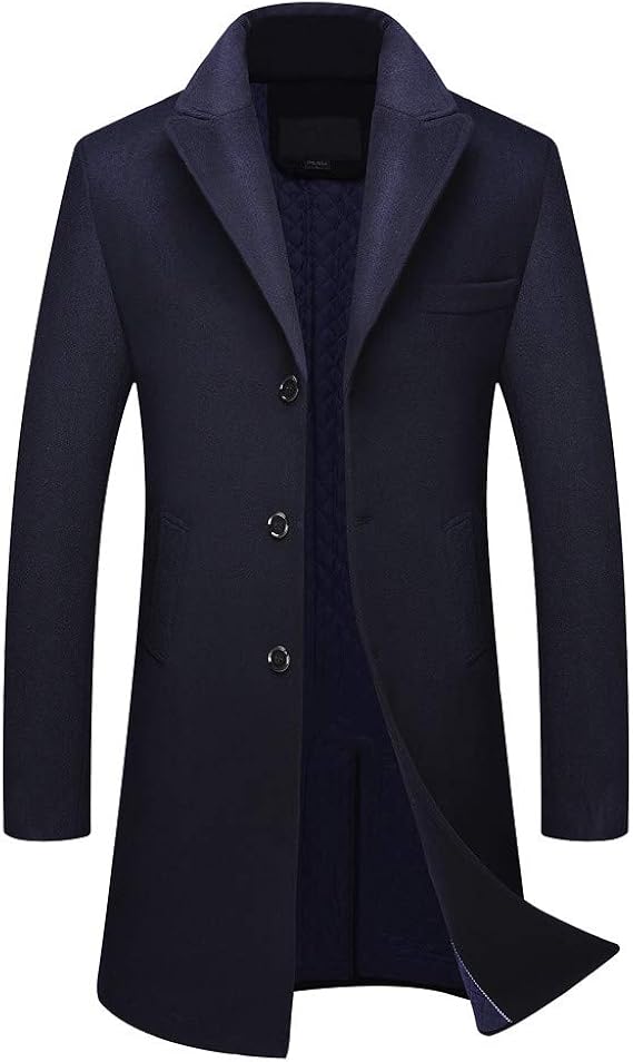 Amazon メンズ コート Caixiaofei ジャケット ウール チェスターコート 冬コート ロングコート 通勤 ビジネス オシャレ トレンチコート ロング ジャケット 秋冬 紳士服 防寒 大きいサイズ トレンチコート メンズ テーラードジャケット アウター 秋冬 コート
