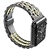 YOUTIME Watch Band Compatible with Apple Watch 42mm/44mm, Metal Watch Band Replacement Link Bracelet Strap Compatible with iWatch Apple Watch Series 4/3/2/1 44mm/42mm (Black Gold)