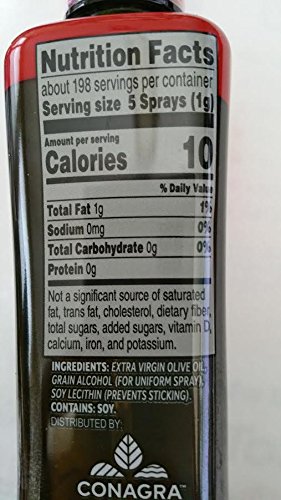Pam Superior NO STICK Cooking Spray Olive OilExtra Virgin (1-Bottle) (NET WT 7 OZ)