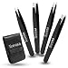 Terresa Eyebrow Tweezers Set - 4 Counts Professional Slant Pointed Tweezer for Eyebrows Plucking, Ingrown Hair Remover, Daily Beauty Tool for Women and Men primary