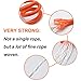 HomTop Magnet Fishing Rope with Carabiner - All Purpose Nylon High Strengte Cord Safety Rope - 65 Feet - Diameter 6mm - Approximately 1/4