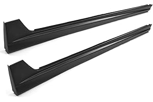 Side Skirts Compatible with 2008-2012 Honda Accord, JDM Style Black PP Side Skirts Extension Line by IKON MOTORSPORTS