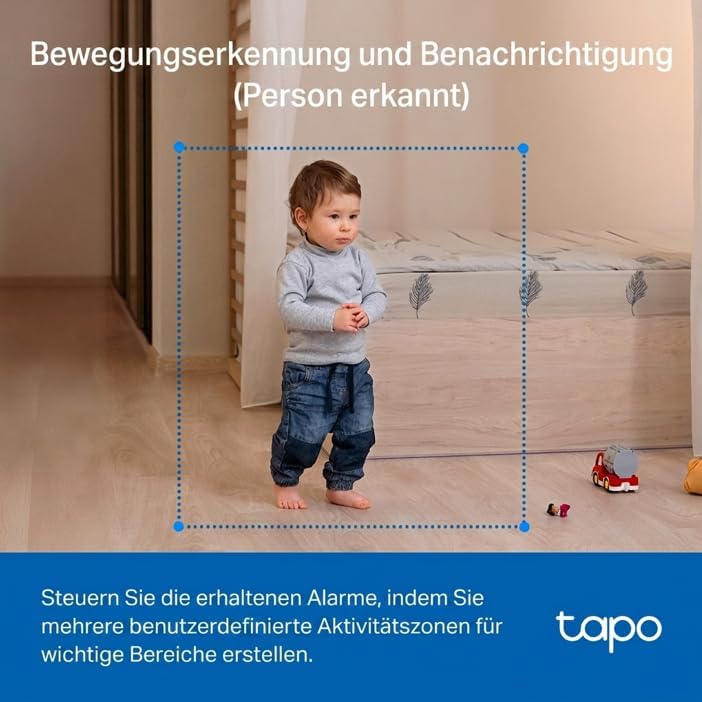 C201 360° WLAN-Überwachungskamera für Innenräume, 1080P, Nachtsicht, Bewegungserkennung, Zwei-Wege-Audio, kompatibel mit Alexa & Google Assistant, für Babys/Haustiere