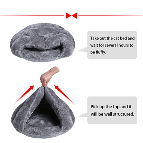 Cat Cuddle Cave Bed SelfWarming Cat Sleeping Bed Winter Pet Bed Cozy