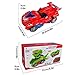 Dinosaur Cars Transforming Toys,Transforming Dinosaur LED Car with Light Sound Kids Toy,Dinosaur Cars Combined Into One,Automatic Transformation,2-8 Year Old Boys Girls Toddlers Kids Gift (Red)
