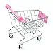 SMTSMT Supermarket Handcart Shopping Utility Cart Mode Storage Basket Desk-Pink