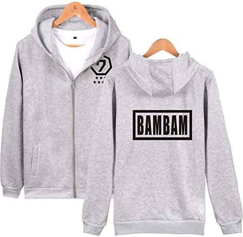 Kpop GOT7 Zipper Hoodie Sweatshirt Bambam JB JR Youngjae Mark Jackson Sweater Pullover