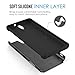 Sony Xperia C5 Ultra Case, MoKo [Shock Absorption] Slim Dual Layer Protective Case with Soft Silicone Bumper and Rigid PC Back Cover for Sony Xperia C5 Ultra 6.0 Inch (2015) - Black