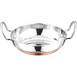 Jaipurwala Copper Bottom Steel 25 cm Kadhai , Silver