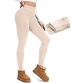 yeuG Fleece Lined Leggings for Women Thermal High Waisted Tummy Control Seamless Workout Yoga Pants
