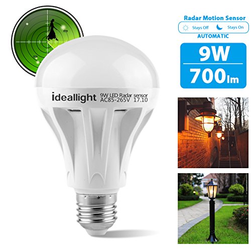 Motion sensor light bulb radar motion activated led bul…