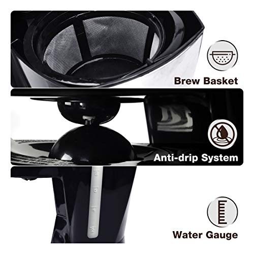 Posame Electric Coffee Makers12 Cup Programmable Smart Drip Coffee