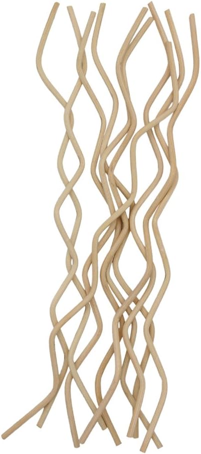 jecengs White Wavy Rattan Reeds - Replacement Refill Fragrance Reeds Sticks -10inch3.5mm (100)