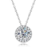 AnuClub Moissanite Pendant Infinity Necklace D Color VVS1 925 Sterling Silver Black Cross/Bone Necklace for Women Wife Her with Certificate, 40+2+3cm Extended Chain