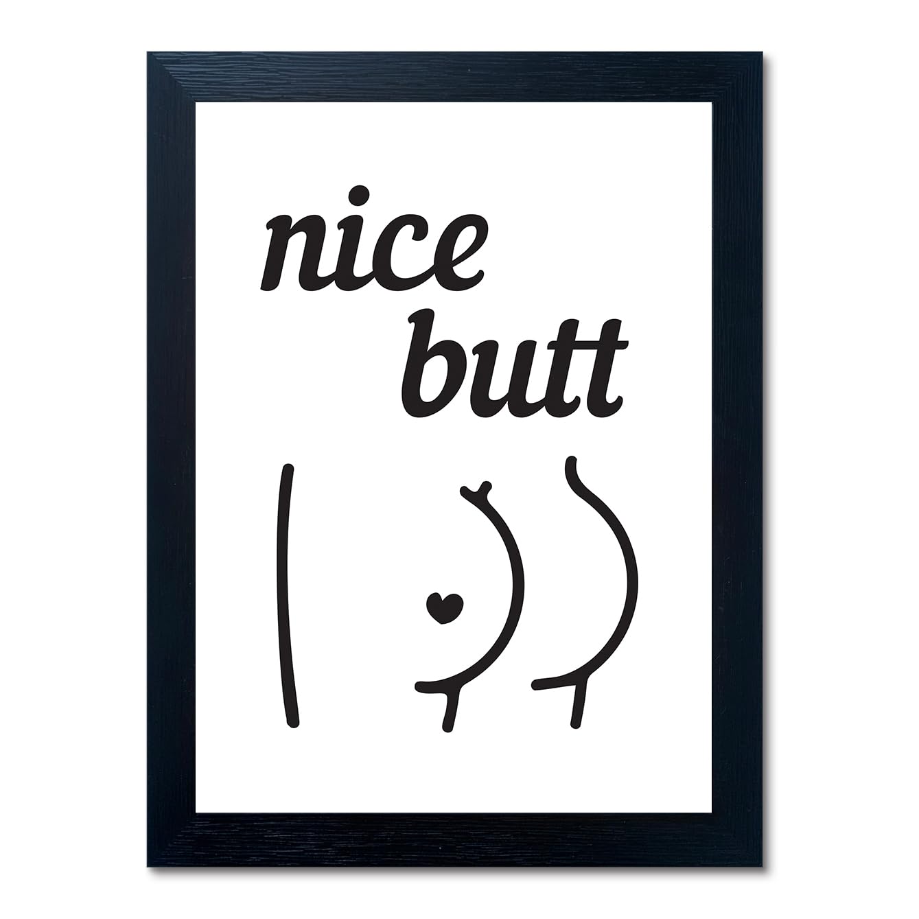 Black and White Bathroom Wall Decor Funny Humorous Wall Art Modern Minimalistic Bathroom Sign Guest Toilet Picture Paintings Prints Framed 11"x14"