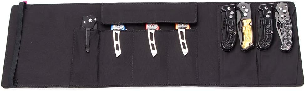 Amazon Qees 折りたたみナイフケース フォールディングナイフ 収納バッグ 匕首ケース ナイフ収納ケース 16 50cm 8本収納 携帯 安全 軽量 登山用 旅行用 防災 アウトドア Gjb5 Diy 工具 ガーデン
