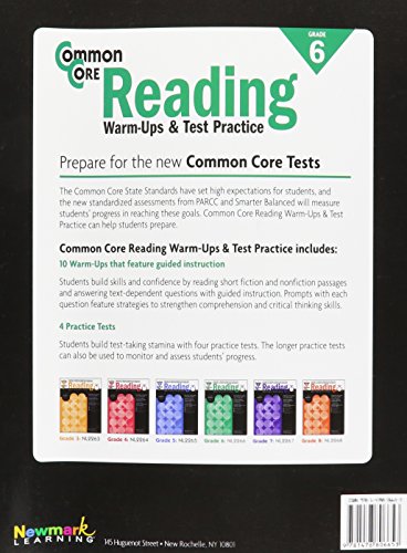 Common Core Reading Warm-Ups and Test Practice Grade 6
