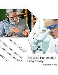 Jewlpire 925 Sterling Silver Chain 0.8mm Box Chain Lobster Claw Clasp - Italian Necklace Chain - Super Thin & Strong - Friendly Price & Quality 16 18 20 Inch