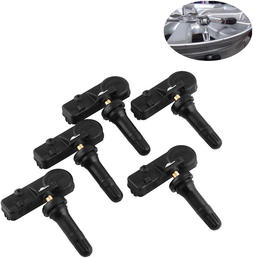 YSHtanj Tire Pressure Sensors Car Exterior Parts Sensors 5Pcs 56029398AB TPM Tire Pressure Sensors for Chrysler Jeep Dodge Mitsubishi - Black
