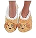 Snoozies Womens Slippers Animal Furry Foot Pals - Puppy-White - Large