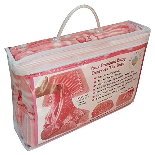 image for VIP Fleece Fleece Baby Blankets for Girls - Super Soft and Cozy - Anti