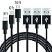 MCUK Type C Cable, 3 Pack 3ft 6ft 10ft Type C Cable Charging Cord Nylon Braided Data Sync Cable for New Macbook 12 inch, OnePlus 2, LG G5, Nexus 6P/5X, ChromeBook Pixel (3ft+6ft+10ft)Black)