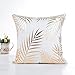 Kimloog Gold Foil Print Square Cushion Case Car Home Sofa Decorative Waist Throw Pillow Cover (D)