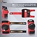JBM international Adult / Child Knee Pads Elbow Pads Wrist Guards 3 In 1 Protective Gear Set, Red, Youth / Child