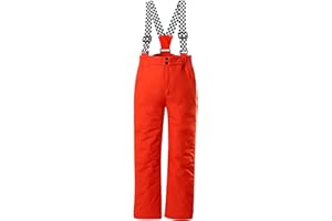 WOWULOVELY Boys' Girls Waterproof Breathable Polyester Snowboard Ski Pants Youth Snow Pants Thick