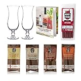 Bloody Mary Cocktail Gift Set - Glasses, Demitri's Mixes & Recipe Book - 8 Piece Set